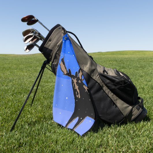 Mazen in de winter - Oorspronkelijke natuurkunst Golfhanddoek (Groen)