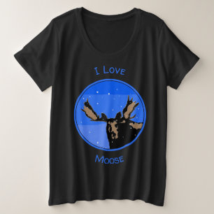 Mazen in de winter - Oorspronkelijke natuurkunst Grote Maat T-shirt