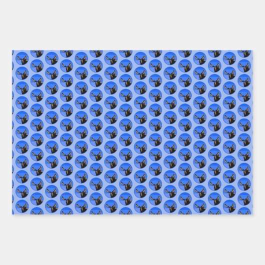 Mazen in de winter - Oorspronkelijke natuurkunst Inpakpapier Vel (Voorkant)