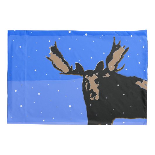 Mazen in de winter - Oorspronkelijke natuurkunst Kussensloop (Achterkant)