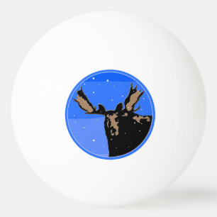 Mazen in de winter - Oorspronkelijke natuurkunst Pingpongbal