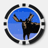 Mazen in de winter - Oorspronkelijke natuurkunst Poker Chips (Voorkant)