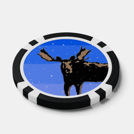 Mazen in de winter - Oorspronkelijke natuurkunst Poker Chips (Enkel)