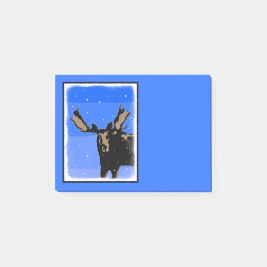 Mazen in de winter - Oorspronkelijke natuurkunst Post-it® Notes (Voorkant)