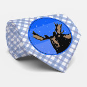 Mazen in de winter - Oorspronkelijke natuurkunst Stropdas (Opgerold)