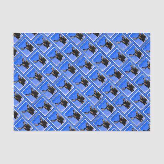 Mazen in de winter - Oorspronkelijke natuurkunst Tissuepapier (Voorkant)