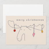 Mazen met lijntekening voor kerstlampjes kaart (Voorkant / Achterkant)