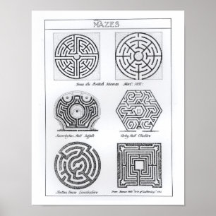 Mazes, c.1900 (graving) (foto) poster