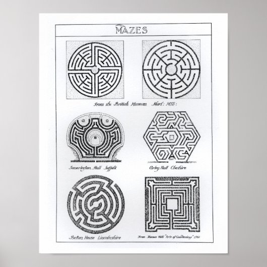 Mazes, c.1900 (graving) (foto) poster (Voorkant)