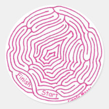 Mazes Round Maze-Sticker