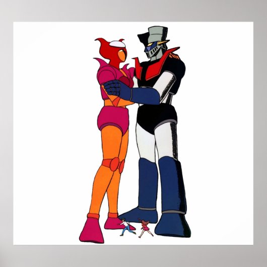Mazinger en Aphrodite houden van robots Poster (Voorkant)
