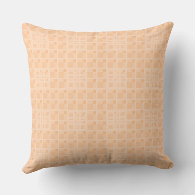 Mazipoodles 3D Square Grid Peach Kussen (Achterkant)