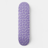 Mazipoodles Abstracte Teardrops - Paarse Wit Persoonlijk Skateboard (Voorkant)