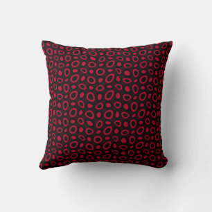 Mazipoodles Abstracte Teardrops - Red Maroon Kussen
