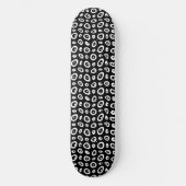 Mazipoodles Abstracte Teardrops - Zwart Wit Persoonlijk Skateboard (Voorkant)