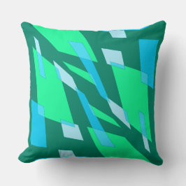 Mazipoodles Abstractie Perspectief Groen blauw Kussen