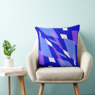 Mazipoodles Abstractieperspectief Blauw Paars Kussen
