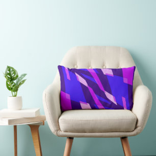 Mazipoodles Abstractieperspectief Indigo Fuchsia Kussen