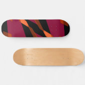 Mazipoodles Abstractieperspectief Zwart Magenta Persoonlijk Skateboard (Horizontaal)