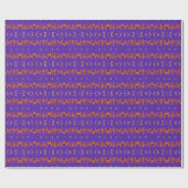 Mazipoodles Afrofuturist Dancing Pattern Paarse Cadeaupapier (Vlak)