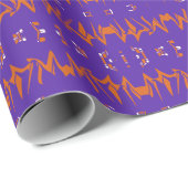 Mazipoodles Afrofuturist Dancing Pattern Paarse Cadeaupapier (Rol Hoek)