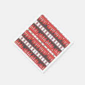 Mazipoodles Afrofuturist Pattern - Scarlet Grey Servet (Hoek)