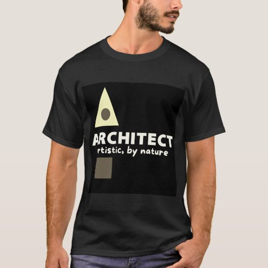 Mazipoodles Architect Artistieke Sepia T-shirt (Voorkant)
