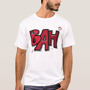 Mazipoodles Bah Humbug 3D Bloed Rood Gunmetal Grij T-shirt