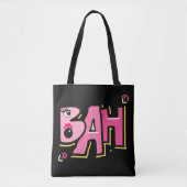 Mazipoodles Bah Humbug 3D roze geel Tote Bag (Voorkant)