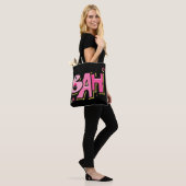 Mazipoodles Bah Humbug 3D roze geel Tote Bag (Op model)
