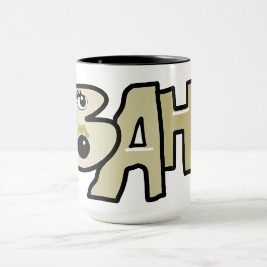 Mazipoodles Bah Humbug Pastel Olijf Mok (Midden)