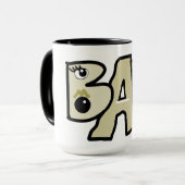 Mazipoodles Bah Humbug Pastel Olijf Mok (Voorkant links)