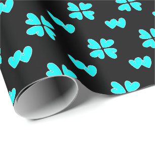 Mazipoodles Blauwe Harten Cadeaupapier