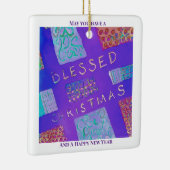 MAZIPOODLES Blessed Christmas  Keramisch Ornament (Rechts)