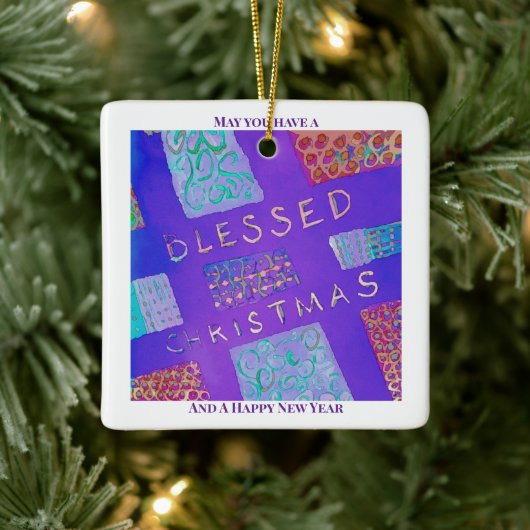 MAZIPOODLES Blessed Christmas Keramisch Ornament (Boom)