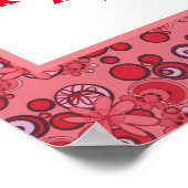 Mazipoodles Bloemen Bubbels Liefde Kiss Rood 2 Poster (Hoek)