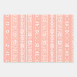 MAZIPOODLES Bloemgestreepte Geribbelde Brei 202 Inpakpapier Vel