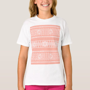 MAZIPOODLES Bloemige Gestreepte Geribbelde Brei 20 T-shirt