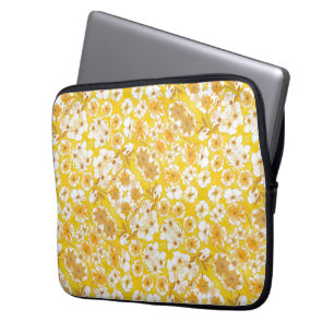Mazipoodles Botanische tuin - Butterscotch Geel Laptop Sleeve