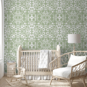 Mazipoodles botanische tuin - Dusty Mint Green Behang
