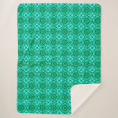 Mazipoodles caleidoscoop S - Groene turkoois Sherpa Deken (Voorkant)