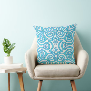 Mazipoodles Crazy Maze - Blauw Wit Kussen