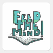 MAZIPOODLES Feed The Mind 066 Vierkante Sticker (Voorkant)