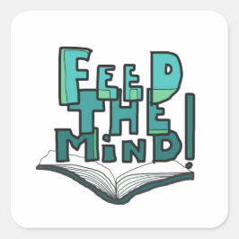 MAZIPOODLES Feed The Mind 066 Vierkante Sticker