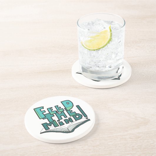 MAZIPOODLES Feed The Mind 066 Zandsteen Onderzetter (Zijkant)