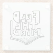 MAZIPOODLES Feed The Mind 077  Glazen Onderzetter (Achterkant)