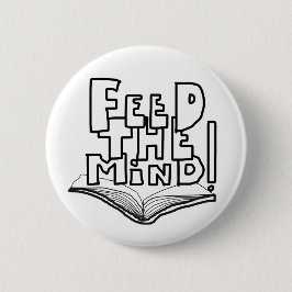 MAZIPOODLES Feed The Mind 077  Ronde Button 5,7 Cm