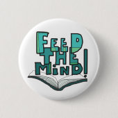 MAZIPOODLES Feed The Mind 077  Ronde Button 5,7 Cm (Voorkant)