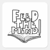 MAZIPOODLES Feed The Mind 077  Vierkante Sticker (Voorkant)