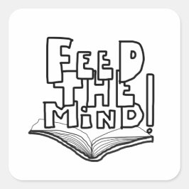 MAZIPOODLES Feed The Mind 077  Vierkante Sticker